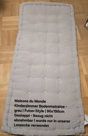 Kinderzimmer Bodenmatratze - grau Bild 2