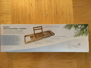 hochwertige Bambus-Badewannenablage "Aurora" - NEU Bild 3