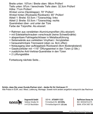 Neuwertige und gepflegte Hundedoppelbox, Maße 107x97x71 Bild 8