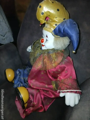 Harlekin Porzellan Kopf, Händen u. Schuhen  Bild 2