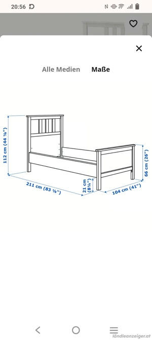 Verschenke Massivholz BETT 90x200 neuwertig