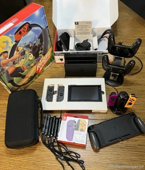 Nintendo Switch inkl Zubehörpaket(pro Controller,Joycons,Ringfit,Skull &co....) Bild 2