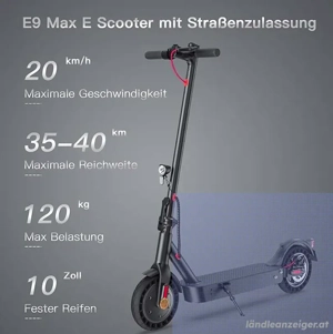 * E-Scooter mit Straßenzulassung, 40 km Reichweite, 20km h - NEUWERTIG