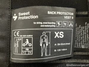 Rückenprotektor Gr. XS Bild 3