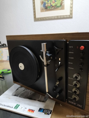 Reduziert !  Alter Plattenspieler "Rubin 523 DDR Produkt in Holzkassette" - NOSTALGIE PUR  !  Bild 3