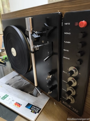 Reduziert !  Alter Plattenspieler "Rubin 523 DDR Produkt in Holzkassette" - NOSTALGIE PUR  !  Bild 6