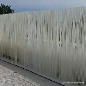 Sichtschutz für die Terrasse, Wintergarten, Balkon und den Garten    Weiße Raumteiler mit Stäben aus Bild 2