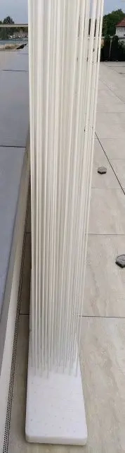 Sichtschutz für die Terrasse, Wintergarten, Balkon und den Garten    Weiße Raumteiler mit Stäben aus Bild 4