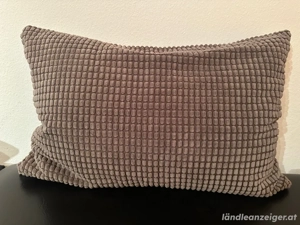 Cord Kissenhüllen 40 x 60 - 2er Set grau   Boho Style   pflegeleicht