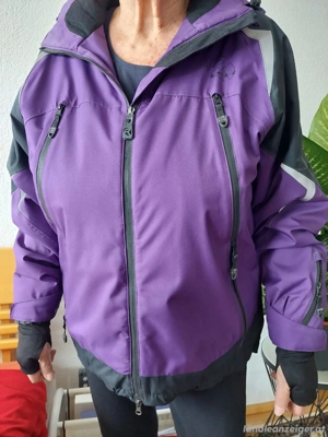 Skijacke Lila Schwarz