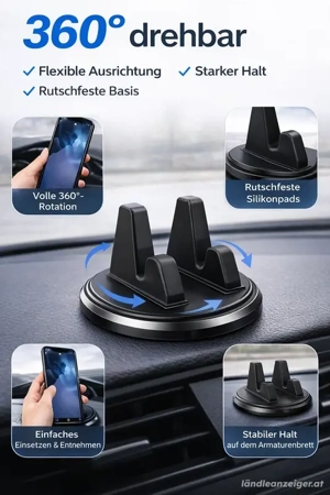 NEU: 360  drehbarer Handyhalter   stabil & kompakt
