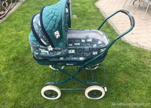 Retro Kinderwagen mit Schirmchen und 2 Aufsätzen Bild 2
