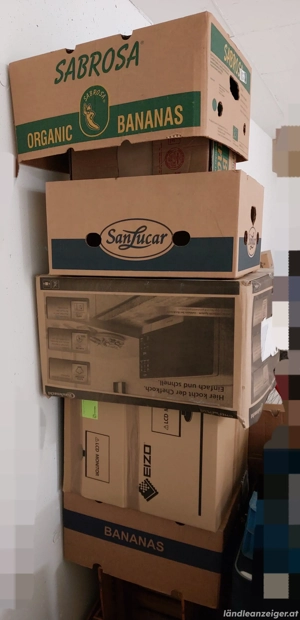 Bananenschachteln, Umzugskartons, Schachteln zu VERSCHENKEN