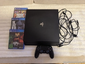 PS 4 inkl. Controller und Kabel + 3 Spiele