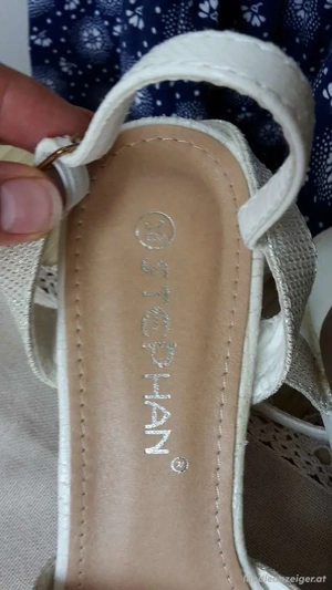 Damenpumps weiß, glitter Gr. 38, Marke Stephan VEGAN Bild 3