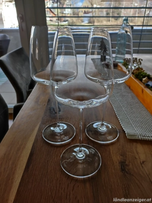 3 Rosenthal Rotweingläser 