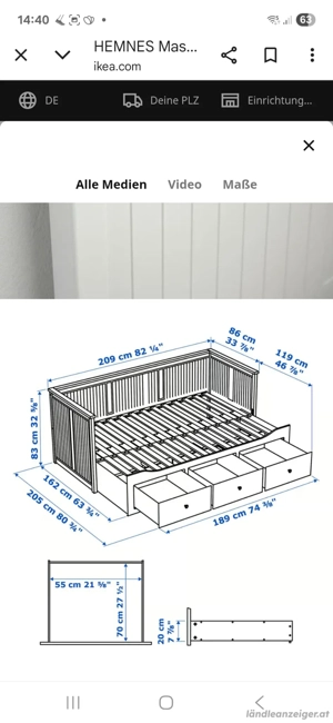 IKEA Bett zu verkaufen Bild 2