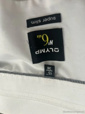 Herrenhemd Olymp 38 slim fit weiss Bild 4