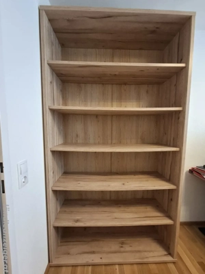 Großes Holzregal in Holzoptik 219 x 120 cm Bücherregal Standregal