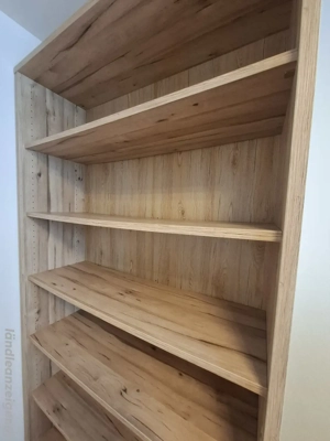 Großes Holzregal in Holzoptik 219 x 120 cm Bücherregal Standregal Bild 2