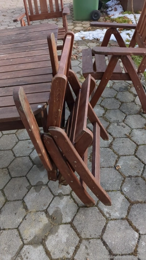 Gartenmöbel Massivholz Bild 3