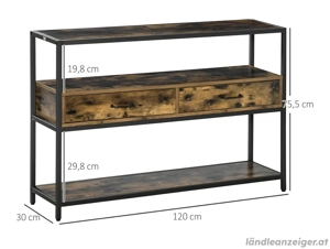 Regal Konsolentisch mit 2 Schubladen  Bild 4