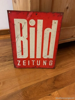 Altes Blechschild der Bild- Zeitung Vintage