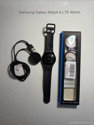 Samsung Watch 6 LTE 40MM   Wie Neu. Frei Alle sim Karte. E-Sim USB Kabel. Hülle  Panzerfolie   230 