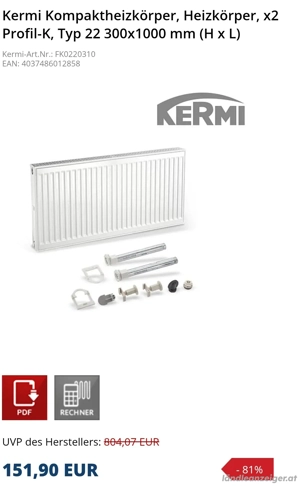 kermi Heizkörper 2 Stück