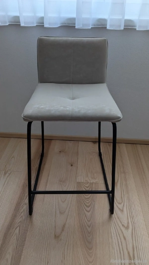 Barhocker 2 Stück beige  Bild 3