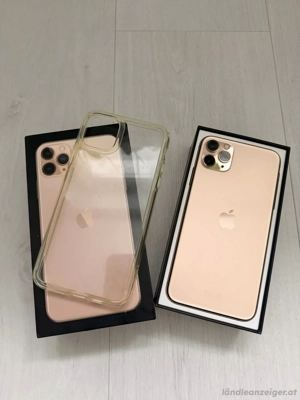 Apple iPhone 11 Pro Max 256 GB Gold 100 % Akku wie neu