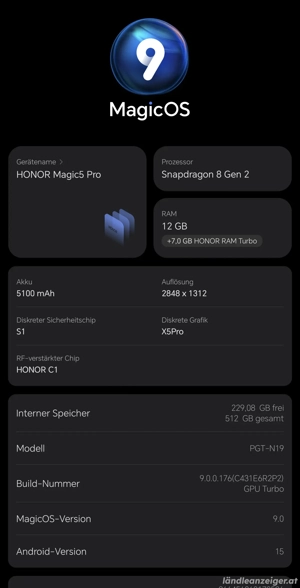 Honor Magic 5 Pro Bild 2