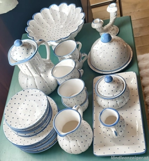 Gmundner Keramik Set blau getupft 29-teilig Bild 4