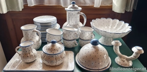 Gmundner Keramik Set blau getupft 29-teilig Bild 2