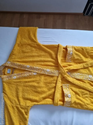 Bademantel Frottee Sonnengelb