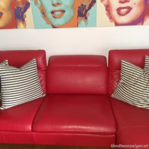 Verkaufe Leder Couch  Bild 4