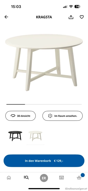  Couchtisch Ikea unbenutzt weiß