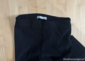 Schwarze Damen Stoff Hose Bild 2