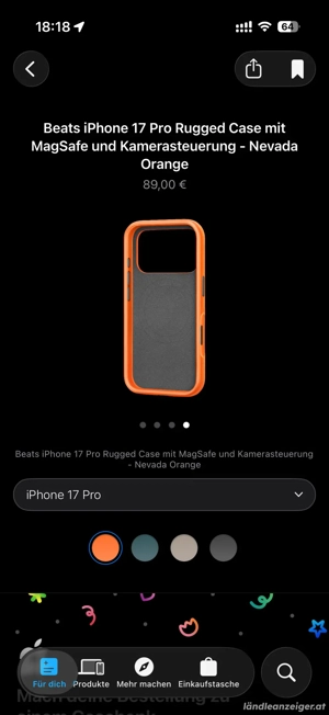 Beats iPhone 17 Pro Rugged Case Orange Bild 3