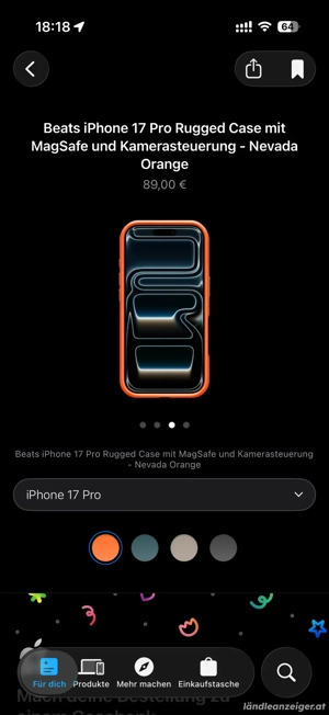 Beats iPhone 17 Pro Rugged Case Orange Bild 2