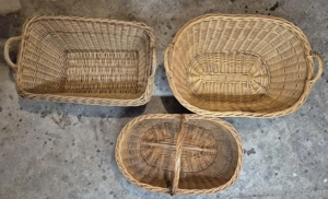 3er-Set hochwertige, robuste Weidekörbe (Handarbeit), stabil und gut erhalten Bild 2