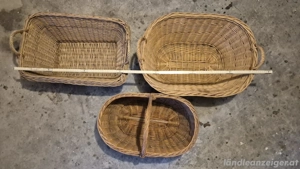 3er-Set hochwertige, robuste Weidekörbe (Handarbeit), stabil und gut erhalten Bild 4