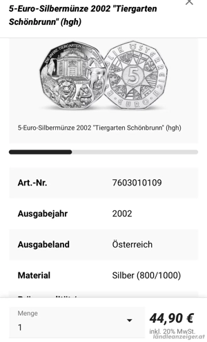 4 Stk Silbermünzen Österreich