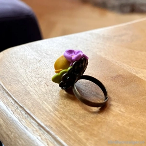 Polymer Clay Messingring Bild 5