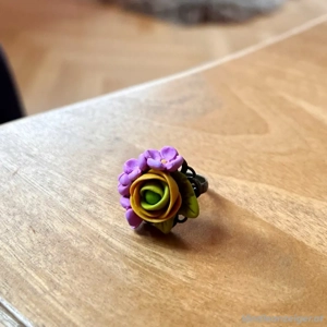 Polymer Clay Messingring Bild 3