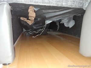 Eckcouch Grau mit Schlaffunktion & Bettkasten - für Bastler Bild 3