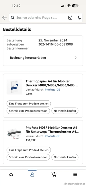 Thermodrucker NP vor einem Jahr und zwei Monaten 130eur Bild 4