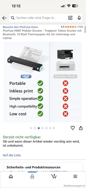 Thermodrucker NP vor einem Jahr und zwei Monaten 130eur Bild 5