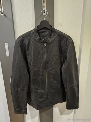 Lederjacke Selected Homme Gr. L schwarz