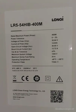  Verkaufe 2 ST.Solar Panele neu je 400Watt Bild 5